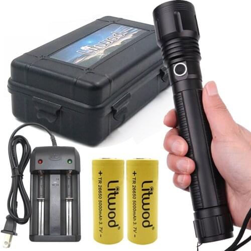 XHP90.2 LED Flashlight 18650 26650 Torch Lantern 5000LM CREE XHP70 High Powerful Tactical Waterproof LED Bulbs Litwod Adjustable