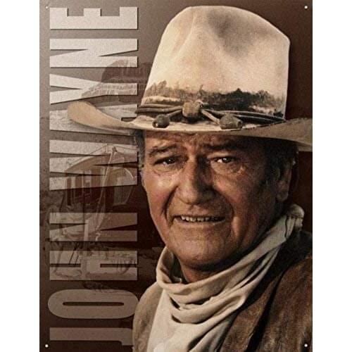 LANK Tin Sign 12" x 8"Inches John Wayne Retro Plaque Interesting Coffee Pub Sign Tin Paintings on The Wall Tin Biao of Retro Art
