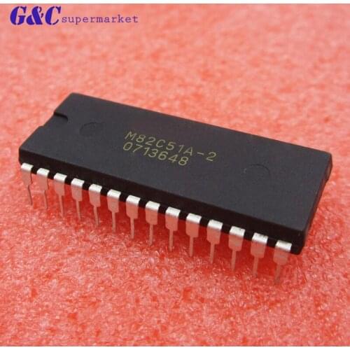 1/5PCS M82C51A-2 M82C51A DIP28 SYNCHRONOUS ASYNCHRONOUS RECEIVER TRANSMITTER diy electronics