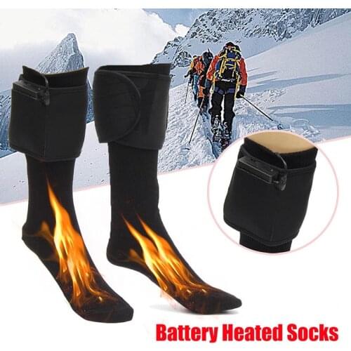 1 Pair Electric Battery Heated Socks Feet Warm Heater Skiing Fishing Shoe Boot Warm ASD88