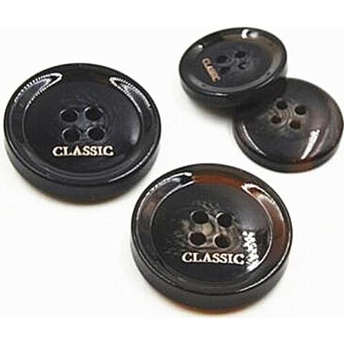 1lot=10pcs 4 holes sewing accessories black, coffee resin button suit formal wear coat windbreaker fashion buckle