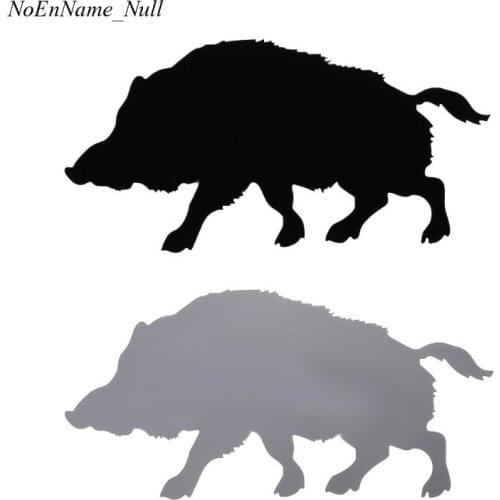 1pc Wild Boar Pig Vinyl Car Sticker Car Styling Animal Silhouette Decorative Car Decal 20x10cm