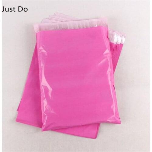 100Pcs Pink Plastic Logistics Courier Bag Self Adhesive Seal Poly Pouch Waterproof Shipping Packing Envelopes