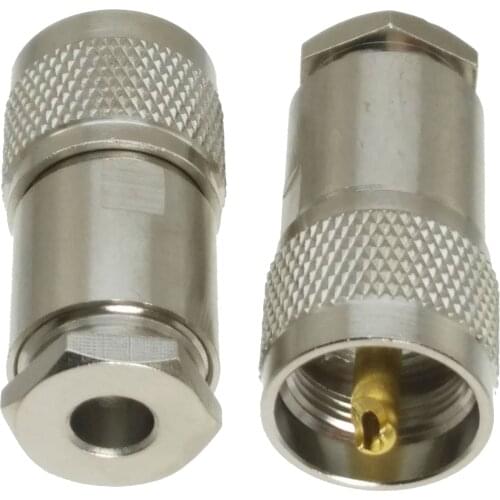 1pce UHF PL259 male plug Clamp for RG8X RG-8X LMR240 RF Adapter Connector