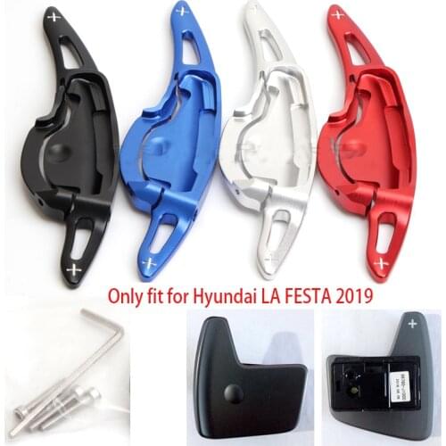 For Hyundai LA FESTA 2019 2pcs Steering Wheel Aluminum Shift Paddle Shifter Extension Car-styling