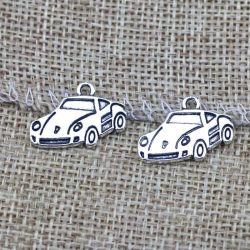 20 Pieces 20*14mm Mixed Alloy Antique Silver Color Cool Car Charms Bracelet Keychain Pendant Accessory For DIY Jewelry Making