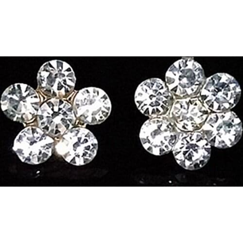 2018New 100Pcs 10mm Sm Rhinestones Flower Button for DIY phone case decoration and wedding or hair accessories HZ456-HZ45