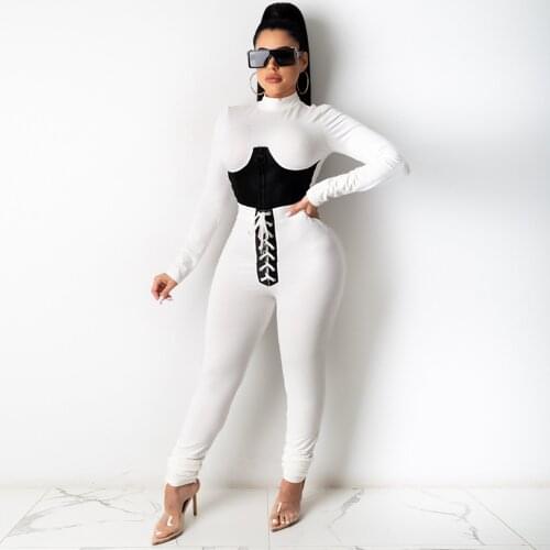 2021 Best Quality Famous Brand Women Set 2Pcs Solid Color Longsleeve Tight Suit