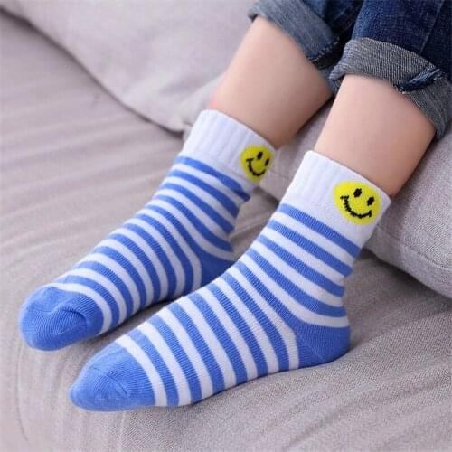 5Pairs/Lot Cartoon Baby Socks autumn and winter Children Sock Breathable Cotton Kid Socks For Boys Girls Socks 1-12 Years