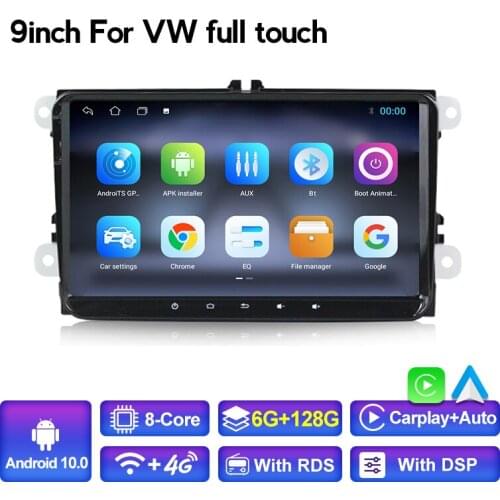 NaviFly 8-core 6G 128G ROM DSP Carplay 2Din Car Radio RDS Multimedia For VW / Volkswagen Skoda Octavia golf 5 6 touran passat B6