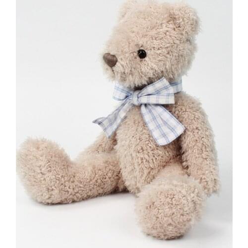 Bow Tie Teddy Bear Curly Plush Toy 30cm Kawaii Stuffed Animals Cute Baby Soft Dolls Birthday Gifts For Children Kids Home Toys