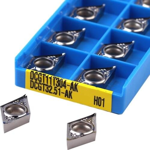 DCGT11T302 DCGT11T304 DCGT11T308-AK H01 high quality Carbide Cutting insert CNC lathe tools Milling insert Aluminum turning tool