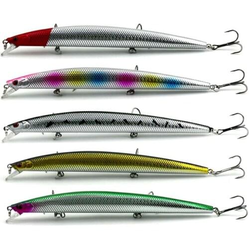 HENGJIA hard plastic diving big minnow sea fishing lures bass wobblers artifical crankbaits fishing tackles 18cm 26g 2#hooks