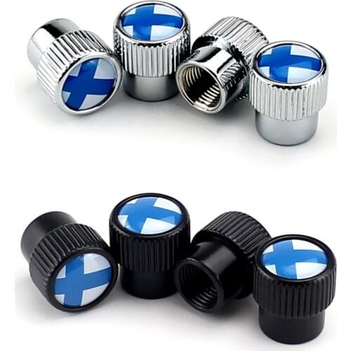 4pcs/lot Finland Flag Alloy Car Bike Motorcycles Tire Valve Caps Dust proof Universal Accessories for Mercedes Benz W203 C E S A