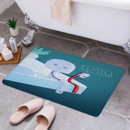I hate my job 3D Print Doormats Rectangle Non-Slip DoorMat Bedroom Kitchen Entrance Print Door rugs Dropshipping