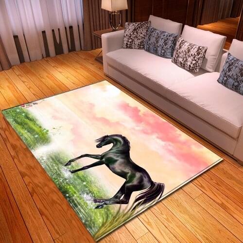 Dream Horse 3D Print Carpets For Living Room Bedroom decor carpet Cartoon Kids Room Play Area Rug Child Crawl Antiskid Floor Mat