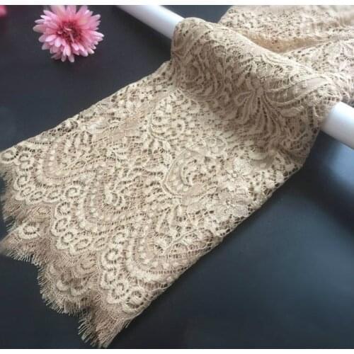 Beautifully Eyelashes Wedding Lace Fabric Handmade Material Evening Dress Clothes Fabric Width 150cm 3M/Piece