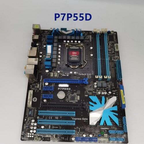For LGA 1156 Asus P7P55D Motherboard DDR3 1156 USB2.0 SATA II P7P55D Intel P55 Original Desktop Used Asus Mainboard
