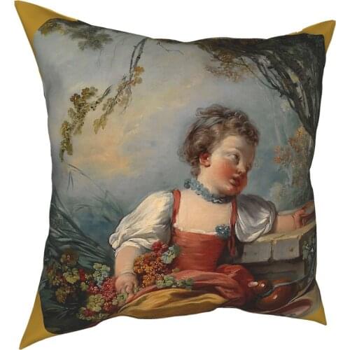 Francois Boucher The Little Pilgrim Pillowcase Home Decorative Cushion Cover Throw Pillow for Sofa Double-sided Printing Casual