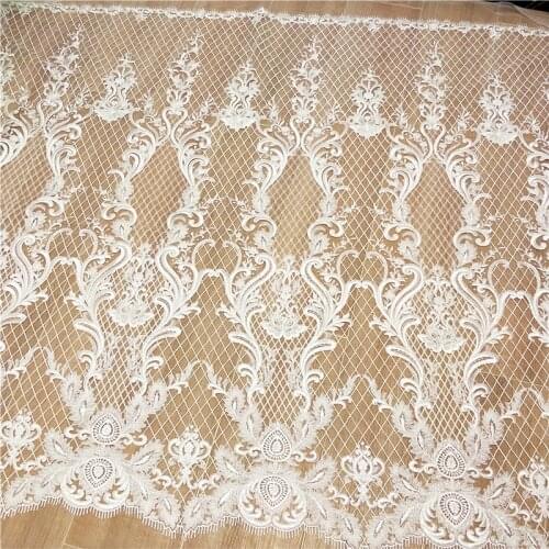 Wholesale fashion design lattice lace fabric for dress