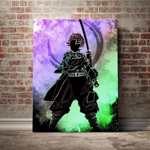 Demon Slayer Kamado Tanjirou Poster Canvas Wall Art Decoration prints for living Kid Children room Home bedroom decor Painting