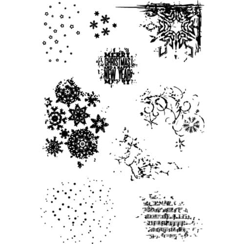 Clear background element scrapbooking stamps deco snowflake clear stamps