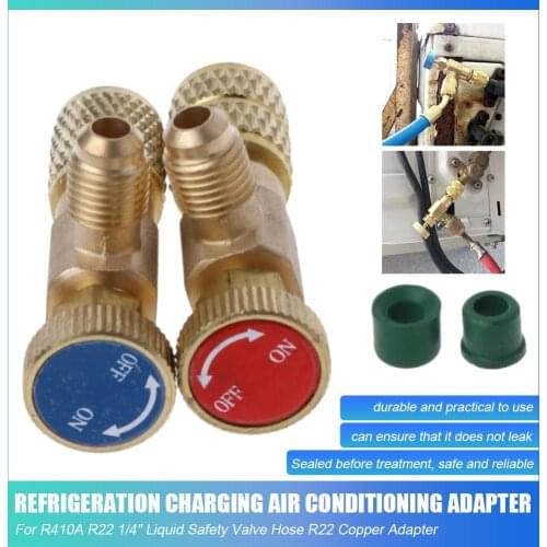 R410a R22 Refrigeration Tools Air Conditioning Safety Valve Copper Joint Adapter Air Conditioning Accessories