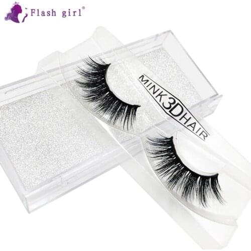 Flash Girl 5D Mink Lashes Handmade Reusable Natural False Eyelashes Cruelty Free Fake Eyelash Extension 5D-33