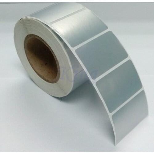 Silver PET Label Sticker 30 x 25mm 800 Pieces/Roll Silver Sticker PET Label Waterproof Tear resistant Oilproof Barcode Label