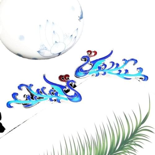 DIY Handmade Ancient Style Hairpin Dripping Oil Alloy Hairpin Accessories Accessories Flower Lotus Headwear Branches