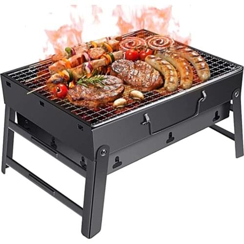 Foldable Barbecue Grills Patio Barbecue Charcoal Grill Stove Outdoor Camping Picnic Barbecue Grills
