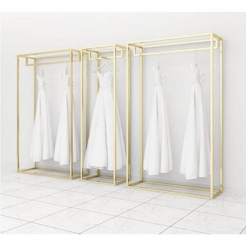 Wedding Rack Clothing Store Clothing Rack Display Rack Floor-to-floor Womens Wear Store Shelf Clothing Rack Iron Display Rack