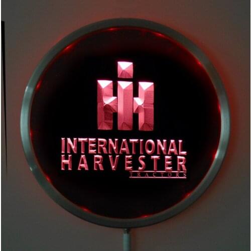 Rs-d0133 International Harvester LED Neon Round Signs 25cm/ 10 Inch - Bar Sign with RGB Multi-Color Remote Wireless Control