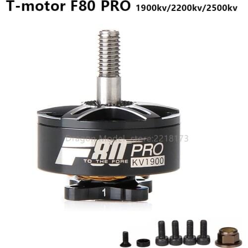 T-MOTOR F80 PRO 1900/ 2200/ 2500KV FPV Racing brushless Motor pulling force 2115g super motor for FPV Racing