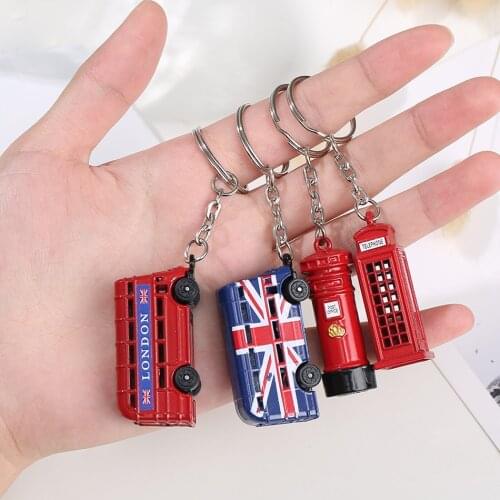 Telephone Booth London Bus Key Organizer Mail Box Key Holder Pendant Keychain Souvenir Gifts Key chain Key Ring keyring