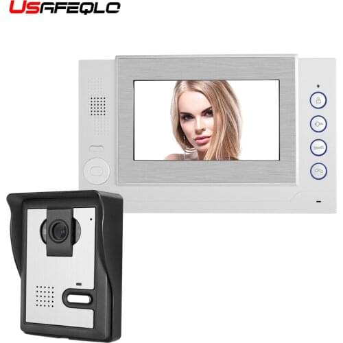 USAFEQLO Latest model 7" Full Color LCD Mirror Screen video door phone for villa home automation security intercom doorbell 1V1