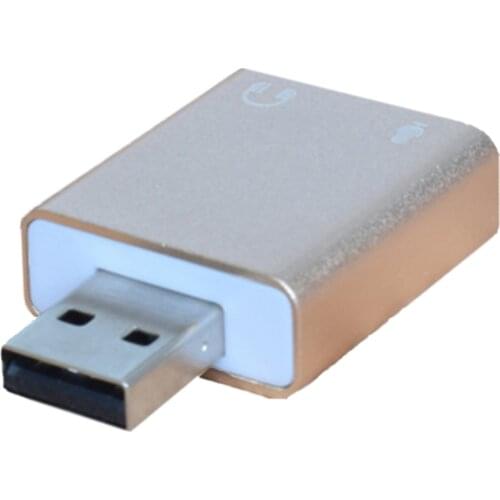 USB Sound Card Microphone Earphone Two in One Audio Adapter External USB 7.1CH Sound Card for Laptop PC