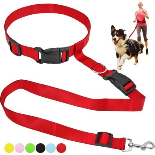 Dog Leash Retractable Hands Free Waist Dogs Leashes Pet Leads for Running Jogging Walking Adjustable For Small Large Dogs