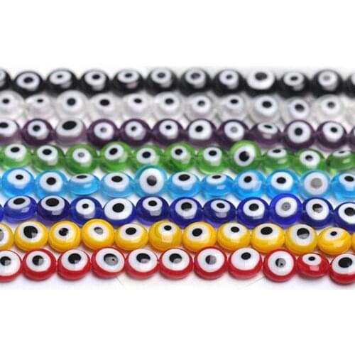 High Quality 8mm Smooth Glass Coin Shape Necklace Bracelet Jewelry DIY Gems Loose Beads wk38