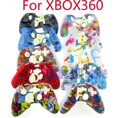 1PC Replacement Water Transfer Printing Protective Skin For xbox 360 Soft Silicone Case For xbox 360 Gamepad Accessories