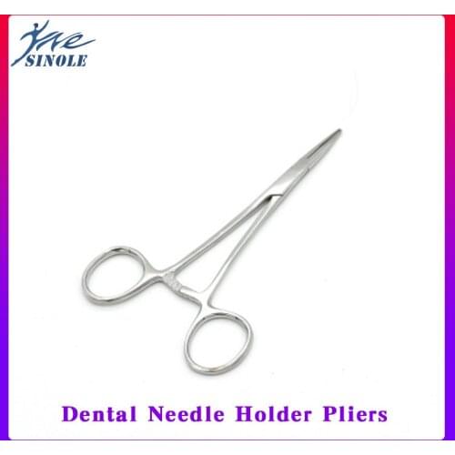 1 pcs Dental Needle Holder Pliers 12.5/14/16/18cm Stainless Steel Needle-holding Dentist Instrument Equipment Hemostatic Clamp
