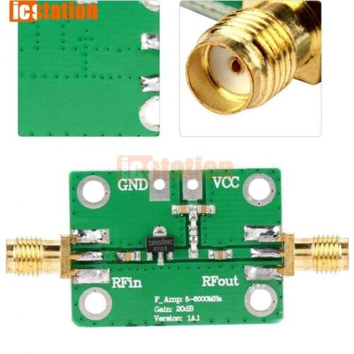 1PCS 5M-6GHz Operating frequency Gain 20dB RF Ultra-wideband Power Amplifier 5-6000mhz RF signal