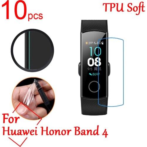 10pcs Ultra Clear TPU Soft Full Screen Protector cover For Huawei Honor Band 4/5 sports SmartWatch Wristband GPS Protective Film