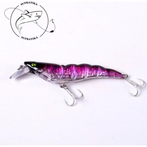105mm/13.5g 3D Simulation Shrimp Sinking Wobblers Plastic Fishing Bait Artificial Anti-Corrosion Bionic Fishing Lure Hard Lure