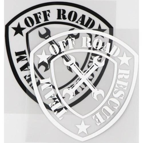 14.5*14.9CM OFF ROAD RESCUE TEAM Car Sticker Personality Cartoon Vinyl Decal