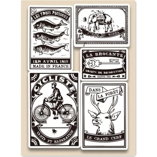 20Pcs11*16CM Vintage Stamp Transparent Clear Stamp Silicone Stamp/Seal DIY Scrapbooking/Photo Album Stamp Sheets Bulk Deals