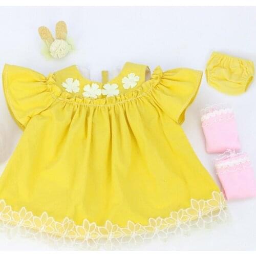 48cm Rebirth Simulation Doll Clothes Hairpin Princess Dress Simulation Doll Skin-friendly Soft and Comfortable Cotton Clothes