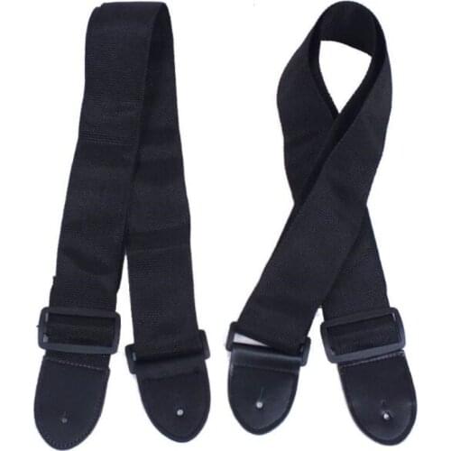 68cm-124cm Portable Guitar Strap Adjustable Nylon Guitar Belt with PU Leather Ends for Folk Wooden Classical Guitar Accessories
