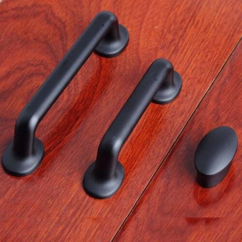 76mm 102mm American style black furniture solid handle 3" black kitchen cabinet dresser door pull handle 22mm black drawer knobs