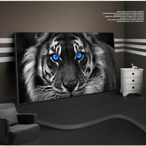 African Large Lion Leopard Animals Face Canvas Paintings Posters and Prints Wall Art Animals Lions Art Picture Living Room Decor